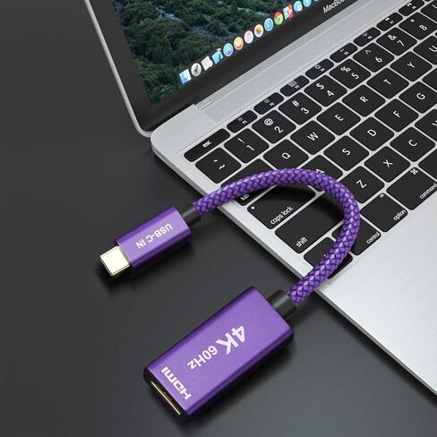 محول Itramax USB C إلى HDMI، محول USB-C ذكر إلى HDMI أنثى 4K@60 هرتز (متوافق مع Thunderbolt 3) لأجهزة MacBook 2016/2017/2018/2020، وMacBook Air، وiPad، وMicrosoft Surface Book Pro 7، وDell XPS 15/13 in Kuwait