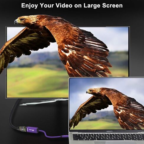 محول Itramax USB C إلى HDMI، محول USB-C ذكر إلى HDMI أنثى 4K@60 هرتز (متوافق مع Thunderbolt 3) لأجهزة MacBook 2016/2017/2018/2020، وMacBook Air، وiPad، وMicrosoft Surface Book Pro 7، وDell XPS 15/13 in Kuwait