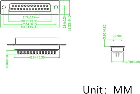 5 Pack DB25 Female Connector Solder Type with Plastic Hood, 25 Pin D-Sub Solder Cup Adapter Kit for Serial Port, RS232 RS485 Communication Interface DIY Projects in Saudi Arabia
