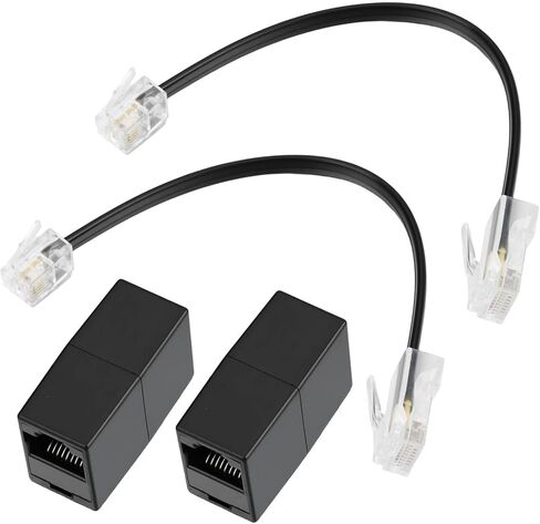 2 قطعة RJ45 (8P8C) أنثى إلى RJ11 (6P4C) كابل محول ذكر لتوصيل الهواتف التناظرية من خلال كابل إيثرنت in Kuwait
