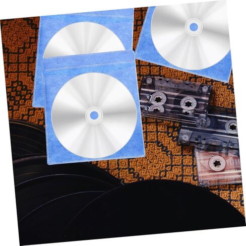 200pcs CD DVD Plastic Sleeves Storage Bags Portable 12cm Pp Material Disc Holders for Car and Household Media Protection Random Color in Saudi Arabia