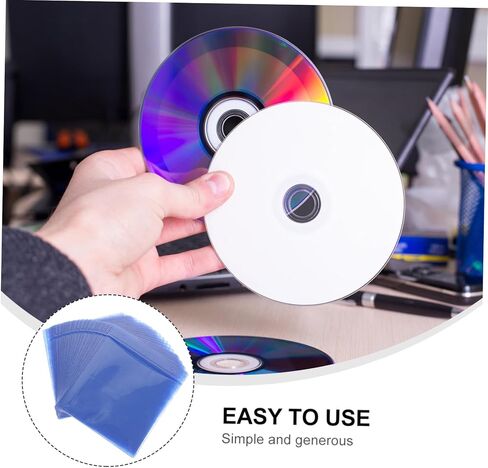 200pcs CD DVD Plastic Sleeves Storage Bags Portable 12cm Pp Material Disc Holders for Car and Household Media Protection Random Color in Saudi Arabia