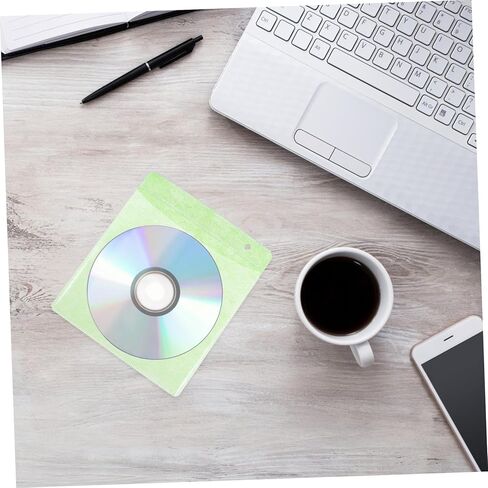 200 قطعة من البلاستيك من BESPORTBLE، أكياس تخزين CD DVD مقاس 12 سم، منظم وسائط محمول للسيارة والمنزل، مادة البولي بروبيلين القوية، لون عشوائي in Kuwait