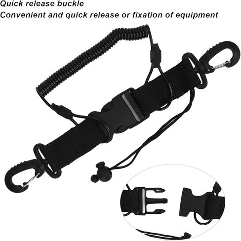 SUNGOOYUE Spring Coiled Lanyard for Cameras Spring Coiled Anti Lost Lanyard, Nylon Durable Camera Underwater Gear Strap for Outdoor Climbing Hiking Diving Other Mountaineering Equipment in Saudi Arabia