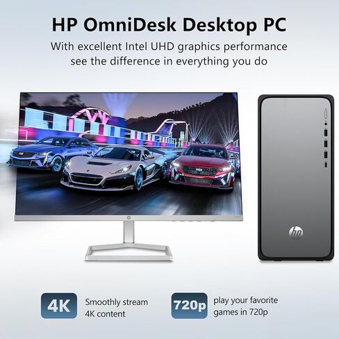 سطح المكتب HP OmniDesk M02 Business Tower مع Copilot AI، Intel Core i7-14700، ذاكرة الوصول العشوائي DDR5 16 جيجابايت / 32 جيجابايت / 64 جيجابايت مخصصة، 1 تيرابايت / 2 تيرابايت / 4 تيرابايت SSD، لوحة مفاتيح وماوس سلكية، Wi-Fi 6، بلوتوث، Win11P in Kuwait
