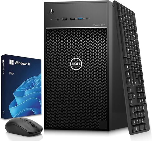 كمبيوتر سطح المكتب Dell Precision 3630 Tower - Intel Core i7-8700 الجيل الثامن - ذاكرة الوصول العشوائي DDR4 سعة 16 جيجابايت - SSD سعة 256 جيجابايت - لوحة المفاتيح والماوس - شبكة Wi-Fi مدمجة - Windows 11 Pro - كمبيوتر محطة عمل للأعمال (متجدد) in Kuwait