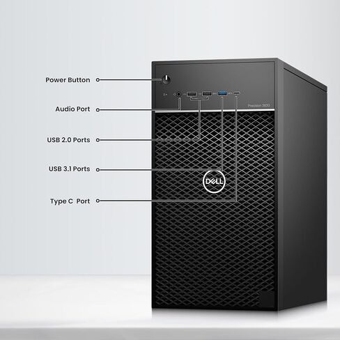 كمبيوتر سطح المكتب Dell Precision 3630 Tower - Intel Core i7-8700 الجيل الثامن - ذاكرة الوصول العشوائي DDR4 سعة 16 جيجابايت - SSD سعة 256 جيجابايت - لوحة المفاتيح والماوس - شبكة Wi-Fi مدمجة - Windows 11 Pro - كمبيوتر محطة عمل للأعمال (متجدد) in Kuwait