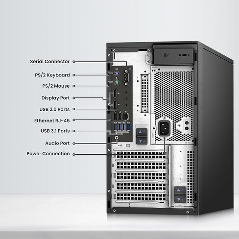 كمبيوتر سطح المكتب Dell Precision 3630 Tower - Intel Core i7-8700 الجيل الثامن - ذاكرة الوصول العشوائي DDR4 سعة 16 جيجابايت - SSD سعة 256 جيجابايت - لوحة المفاتيح والماوس - شبكة Wi-Fi مدمجة - Windows 11 Pro - كمبيوتر محطة عمل للأعمال (متجدد) in Kuwait
