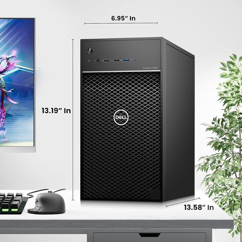 كمبيوتر سطح المكتب Dell Precision 3630 Tower - Intel Core i7-8700 الجيل الثامن - ذاكرة الوصول العشوائي DDR4 سعة 16 جيجابايت - SSD سعة 256 جيجابايت - لوحة المفاتيح والماوس - شبكة Wi-Fi مدمجة - Windows 11 Pro - كمبيوتر محطة عمل للأعمال (متجدد) in Kuwait
