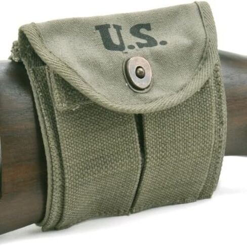 الحقيبة الأمريكية WW2 M1 Carbine Buttstock Type Pouch OD باللون الأخضر تحمل علامة JT&L® 1944 in Kuwait