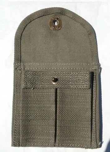 الحقيبة الأمريكية WW2 M1 Carbine Buttstock Type Pouch OD باللون الأخضر تحمل علامة JT&L® 1944 in Kuwait