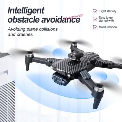 Drone with Camera 4K, 150° Adjustable Lens Foldable RC Quadcopter, Brushless Motors, Night Vision, Shock Absorbing, Obstacle Avoidance, One Key Take Off, 2 Batteries in Saudi Arabia
