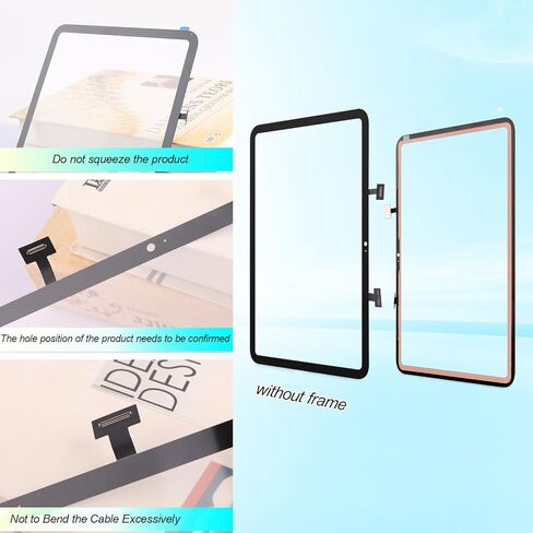 بديل شاشة iPad 10th Gen 2022 10.9 بوصة لجهاز iPad A2696 A2757 A2777 مجموعة إصلاح مجموعة الشاشة (شاشة LCD + محول رقمي لشاشة تعمل باللمس) in Saudi Arabia