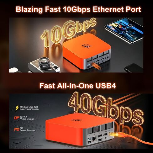 Beelink OpenClaw AI Mini PC, SER10 MAX Ryzen AI 9 HX 470 (86 Tops, up to 5.2GHz), 32GB DDR5 1TB SSD, Radeon 890M Graphics, 10Gbps LAN, WiFi 6+BT5.2, 4K Triple Display, USB4, Gaming & AI Workstation in Saudi Arabia