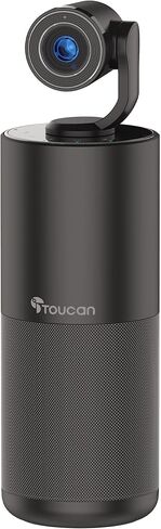 نظام مؤتمرات الفيديو TOUCAN Conference HD، كاميرا 1080P HD، مكبر صوت مع 4 ميكروفونات، كاميرا مؤتمرات USB للتوصيل والتشغيل للتكبير والفرق وGoogle Meet والمكتب والمنزل in Kuwait