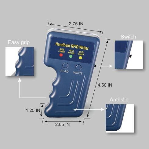 ناسخة بطاقات الهوية الذكية المحمولة بموجات الراديو ناسخة تستخدم لبطاقة الهوية IC HID + 5 قطعة مزيج الألوان T5577 مفتاح fobs in Kuwait