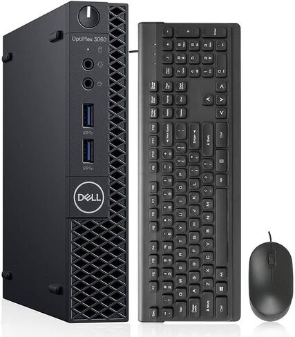 Dell OptiPlex 3060 Mini Desktop Computer PC, Intel Core i3-8100T, 8GB RAM, 256GB SSD, Wi-Fi, Bluetooth, Keyboard & Mouse, Windows 11 Pro (Renewed) in Saudi Arabia