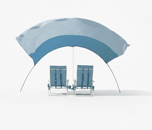 Shibumi Shade®, World's Best Beach Shade, The Original Wind-Powered® Beach Canopy, Provides 150 Sq. Ft. of Shade, Compact & Easy to Carry, Sets up in 3 Minutes, Designed & Sewn in America in Saudi Arabia