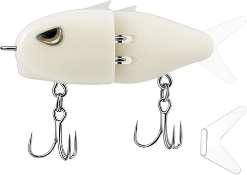 Glide Baits Jointed Swimbait, Freshwater/Saltwater Multi Jointed Swimbait Wobbler, Bass Pike Salmon Trout Muskie Fishing Lure, Amazing Fishing Gear Present for Family in Saudi Arabia