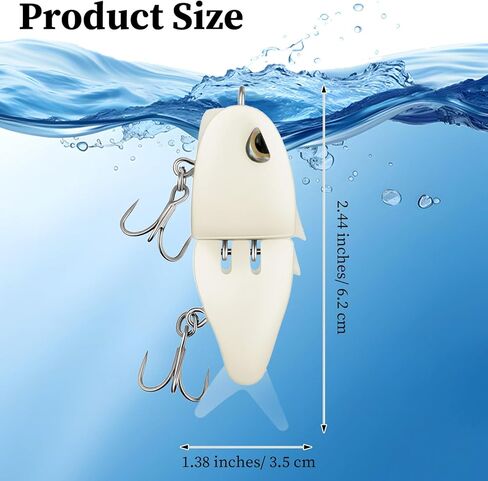 Glide Baits Jointed Swimbait, Freshwater/Saltwater Multi Jointed Swimbait Wobbler, Bass Pike Salmon Trout Muskie Fishing Lure, Amazing Fishing Gear Present for Family in Saudi Arabia