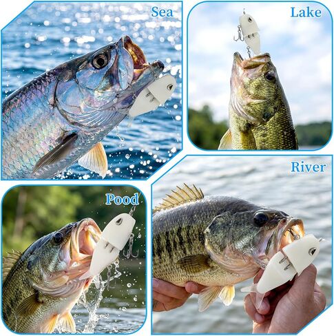 Glide Baits Jointed Swimbait, Freshwater/Saltwater Multi Jointed Swimbait Wobbler, Bass Pike Salmon Trout Muskie Fishing Lure, Amazing Fishing Gear Present for Family in Saudi Arabia