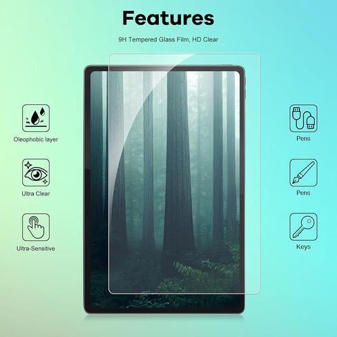 واقي شاشة لجهاز Galaxy Tab A11 / A9 (8.7 بوصة) 2025/2023، صلابة 9H، مضاد للخدش، زجاج مقوى [عبوتان] in Kuwait