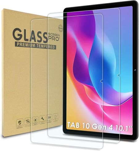 WD&CD 2 Pack Screen Protector Compatible with TCL TAB 10 Gen 4 10.1", Case Friendly Tempered Glass for TCL TAB 10 Gen 4【Anti Scratch 】【Anti Bubble】【High Definition】 in Saudi Arabia
