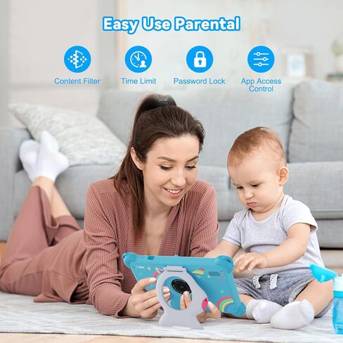 تابلت C idea مقاس 7 بوصة للأطفال، ذاكرة وصول عشوائي 4 جيجابايت + ذاكرة تخزين داخلية 32 جيجابايت + ذاكرة تخزين داخلية 512 جيجابايت قابلة للتوسيع، HD 1024 × 600، واي فاي، بلوتوث، iWawa المثبت مسبقًا، أدوات الرقابة الأبوية، جهاز لوحي Android 13 للأطفال الصغا in Kuwait