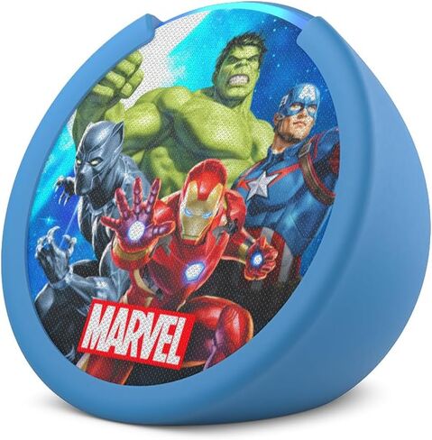 حزمة Amazon Kids Entertainment تتضمن جهاز الكمبيوتر اللوحي Fire 7 للأطفال (16 جيجابايت، أزرق) + Marvel Avengers Echo Pop Kids in Saudi Arabia