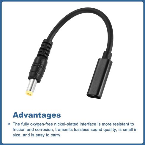 USB C to DC Adapter, 5.5x2.5mm Power Cable USB C PD to DC Barrel Plug Adapter for Phone Laptop in Saudi Arabia
