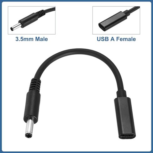 USB C to DC Adapter, 4.5x3.0x0.6mm USB C to DC Power Cable Barrel Plug Adapter for Phone Laptop in Saudi Arabia