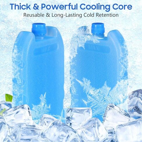 Ice Packs for Cooler 8Pcs Reusable Ice Pack for Air Conditioner Portable Blocks for Office Bedroom and Camping Pe Material Blue 5.43X3.39X0.91 Inch in Kuwait
