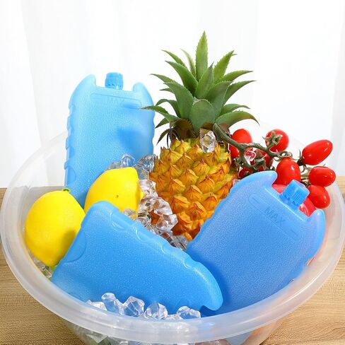 Ice Packs for Cooler 8Pcs Reusable Ice Pack for Air Conditioner Portable Blocks for Office Bedroom and Camping Pe Material Blue 5.43X3.39X0.91 Inch in Kuwait