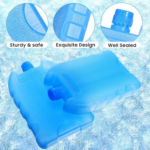 Ice Packs for Cooler 8Pcs Reusable Ice Pack for Air Conditioner Portable Blocks for Office Bedroom and Camping Pe Material Blue 5.43X3.39X0.91 Inch in Kuwait