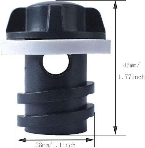 Thermo Reefer Drain Plug Plastic Thermo Reefer Outlet Water Plug 4.5x2.8cm/1.77x1.1inch Drain Plug Leak Proof Replacement Black in Saudi Arabia