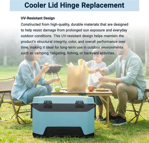 Cooler Replacement Hinges Compatible with Igloo BMX 25, 52 & 72 Qt Coolers, Heavy Duty Cooler Lid Latch Hinges with Screws, Replacement Lid Hardware Kit for BMX Series, 2 Pack in Saudi Arabia