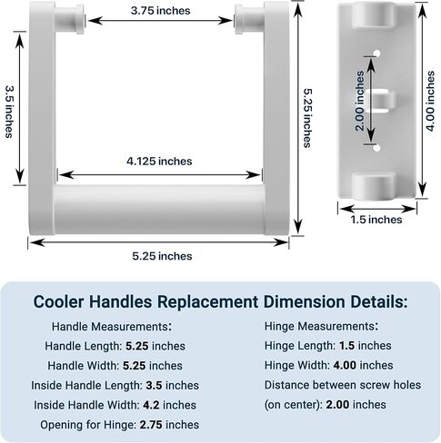 21023 Cooler Handle Replacement Kit, Compatible with Igloo 25–72 Qt Coolers, Heavy-Duty Plastic Cooler Carry Handles with Screws, Replacement Handle Parts (2 Pack) in Saudi Arabia