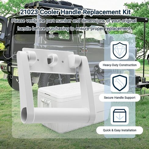 21023 Cooler Handle Replacement Kit, Compatible with Igloo 25–72 Qt Coolers, Heavy-Duty Plastic Cooler Carry Handles with Screws, Replacement Handle Parts (2 Pack) in Saudi Arabia