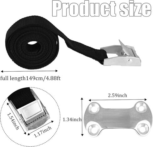 Cooler Tie Down Kit Universal Cooler Tie Down Straps Cam Buckle Lashing Strap for YETI & RTIC Coolers to Prevent Skids and Bumpy in Ship Deck Truck Chassis Trailers in Saudi Arabia
