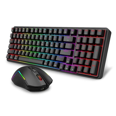 Redragon S162 3-Mode Wilreess Gaming Keyboard & Mouse Combo, 99 Keys K744 RGB GamingKeyboard and 8000 DPI M693 Gaming Mouse Bundle in Saudi Arabia