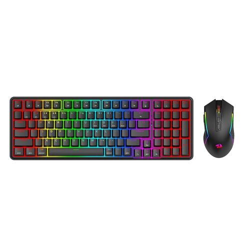 Redragon S162 3-Mode Wilreess Gaming Keyboard & Mouse Combo, 99 Keys K744 RGB GamingKeyboard and 8000 DPI M693 Gaming Mouse Bundle in Saudi Arabia