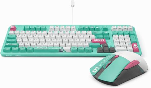 مجموعة لوحة المفاتيح والماوس Newegg Hatsune Miku - ماوس TUF Gaming Mini اللاسلكي ولوحة مفاتيح ميكانيكية RGB مع IP57 مقاومة للماء والغبار in Kuwait