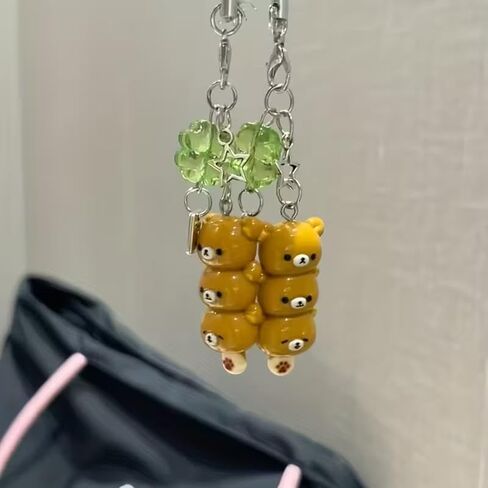 2pcs Tanghulu Bear Super Cute Bear Phone Chain Charm & CCD Pendant, Ideal Gift for Friends, Perfect Choice for Valentine's Day to Give to Your Beloved, Phone Accessories in Saudi Arabia
