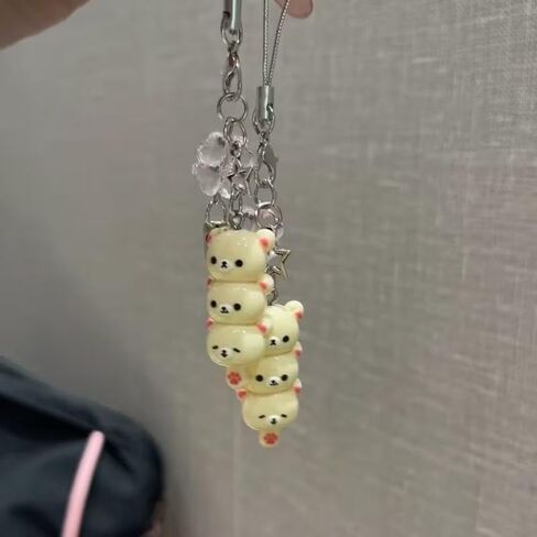 2pcs Tanghulu Bear Super Cute Bear Phone Chain Charm & CCD Pendant, Ideal Gift for Friends, Perfect Choice for Valentine's Day to Give to Your Beloved, Phone Accessories in Saudi Arabia