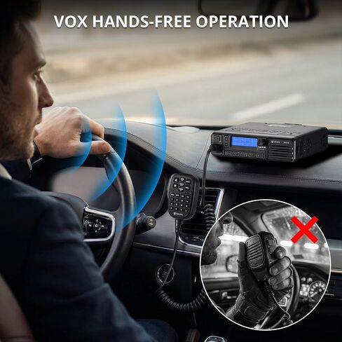 Radioddity DB35-G GMRS Mobile Radio, 35W High Power Transceiver with Detachable Control Panel, UHF/VHF Dual Band Receiver, NRC Noise Reduction, Programming Cable, Long Range for Jeep Truck Off Road in Saudi Arabia