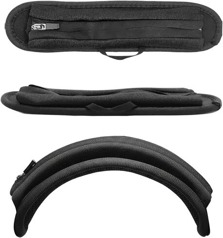 Universal Replacement Headphone Headband Cover - Extra Soft Cushion Pad, Stretchable & Breathable, Compatible with Sony, Bose, Beats, JBL Noise Canceling Headphones (Black) in Saudi Arabia
