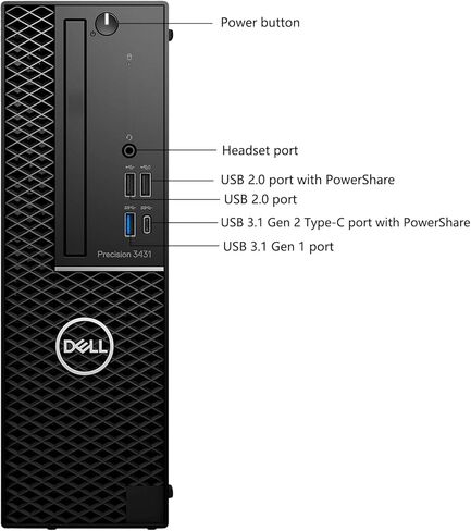 Dell Precision 3431 Small Form Factor Desktop Computer PC, Core i7-9700 3.0GHz, Up to 4.7GHz, 8GB RAM, 256GB SSD, Mouse, Keyboard, USB WiFi+BT, Windows 11 Pro (Renewed) in Saudi Arabia