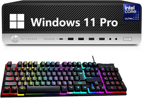 كمبيوتر مكتبي HP Elitedesk 800 G3 SFF، Windows 11 Pro، Core i7-7700 3.6 جيجا هرتز حتى 4.2 جيجا هرتز، ذاكرة الوصول العشوائي 8 جيجا، 256 جيجا SSD، لوحة مفاتيح، ماوس، USB WiFi+BT (متجدد) in Saudi Arabia