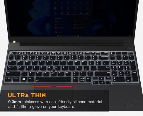 Keyboard Cover for Lenovo ThinkPad E16 Gen 3/Gen 2/1 16", Thinkpad T16 P16 P16v P16s Gen 3/Gen 2/Gen 1 16", ThinkPad L15 Gen 4/3 15.6" Laptop(NOT Fit Z16, L15 Gen 2/1) -Black in Saudi Arabia