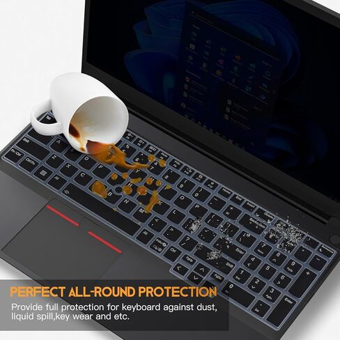 Keyboard Cover for Lenovo ThinkPad E16 Gen 3/Gen 2/1 16", Thinkpad T16 P16 P16v P16s Gen 3/Gen 2/Gen 1 16", ThinkPad L15 Gen 4/3 15.6" Laptop(NOT Fit Z16, L15 Gen 2/1) -Black in Saudi Arabia